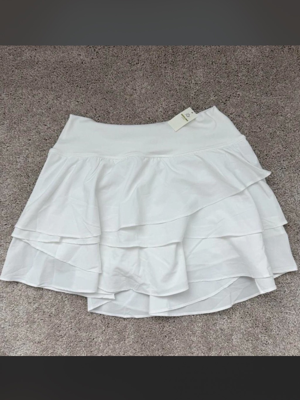 NEW Offline by Aerie Maggie White Tiered Ruffle Skirt - Women
